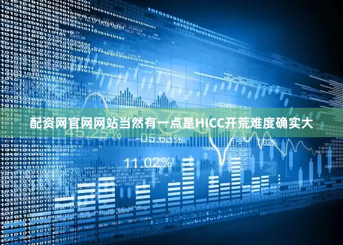 配资网官网网站当然有一点是HICC开荒难度确实大