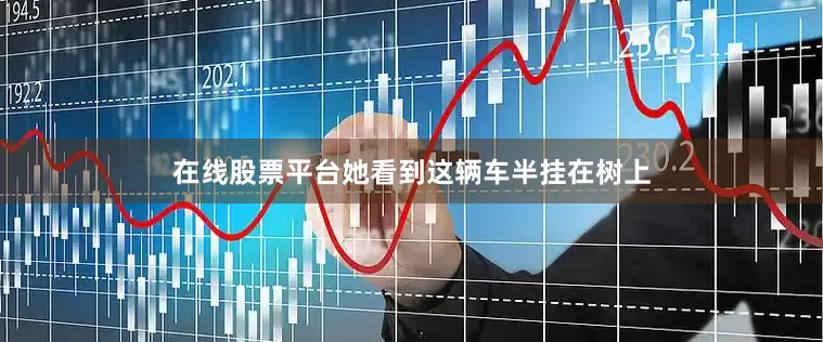 在线股票平台她看到这辆车半挂在树上